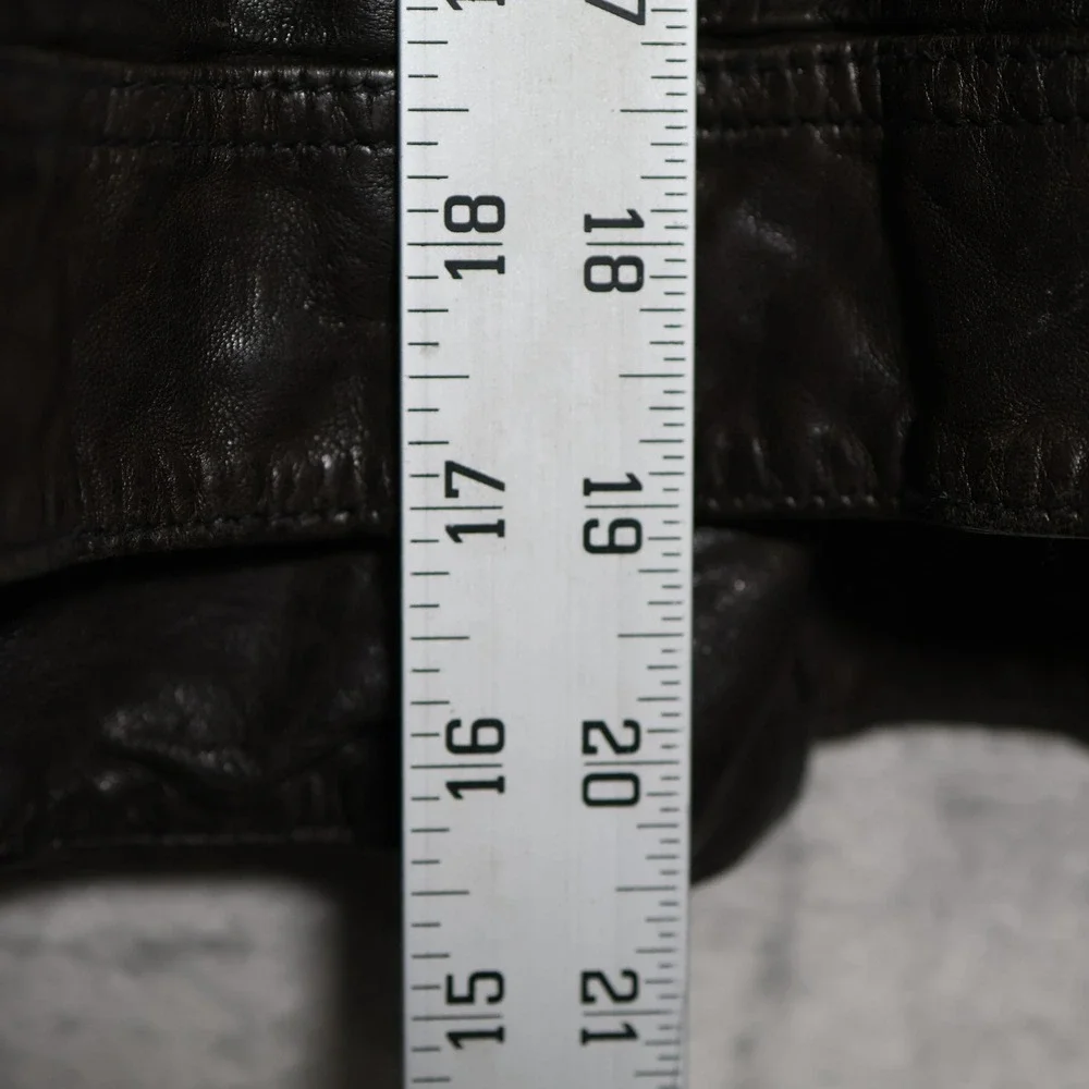 AllSaints Jacket Womens US 4 Brown Black Conroy Leather Biker Quilted Moto